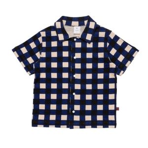 Wynken Check Blue Beach Shirt 8Y